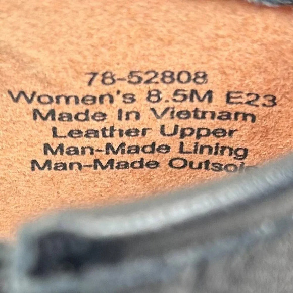 Johnston & Murphy Charlotte Bit Bootie Size 8.5 Leather Boot Heel Preppy Square - Picture 8 of 10